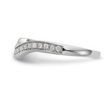 14k  White Gold 1/5 carat Lab Grown Diamond VS/SI Complete Wedding Band