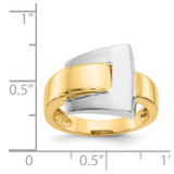 14k Two-tone Polished Buckle Ring - K1-1250B9FD-8382