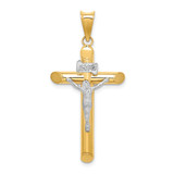 14k Two-Tone Polished Crucifix Pendant - K6-B25BF1B8-3852