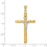 14k Two-Tone Polished Crucifix Pendant - K6-D4F5E0C2-4844