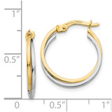 14k Two-tone Polished Hollow Hoop Earrings - TL-FF52A5ED-3171
