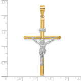 14k Two-Tone Polished Jesus Crucifix Pendant - K6-82D17E59-5492