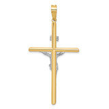 14k Two-Tone Polished Jesus Crucifix Pendant - K6-82D17E59-5492