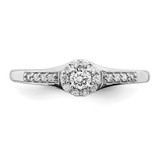 10k White Gold 1/5 carat Lab Grown Diamond VS/SI+ G+ Complete Cluster Engagement Ring