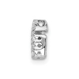 14K  White Gold Diamond Letter G Initial Charm