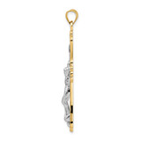 14k Two-tone Polished Solid Fancy INRI Crucifix Pendant - XR-C4939999-7497