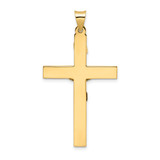 14k Two-tone Polished Solid INRI Crucifix Pendant - XR-1EB24627-9936