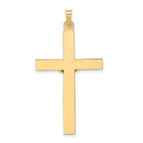 14k Two-tone Polished Solid INRI Crucifix Pendant - XR-34311A2B-5025