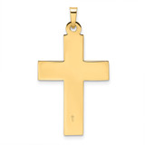 14k Two-tone Polished Solid INRI Crucifix Pendant - XR-595D468A-4495
