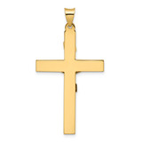 14k Two-tone Polished Solid INRI Curcifix Cross Pendant - XR-05A15305-3470
