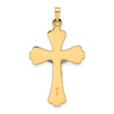 14k Two-tone Polished Solid INRI Curcifix Cross Pendant - XR-A8BB3F7A-7534