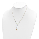 14K Two-tone Polished Wavy Dangle Fancy 17 inch Y-Drop Necklace