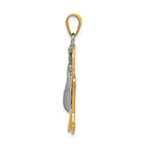 14k Two-Tone Puffed Boy w/Hat on Left Engravable Charm - XK-EE0F6A1F-1666