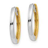 14k Two-tone Round Hinged Hoop Earrings - TM-C037574F-7688