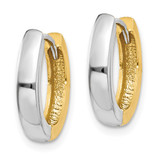 14k Two-tone Round Hinged Hoop Earrings - TM-C7868CB9-7013