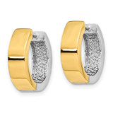 14k Two-tone Round Hinged Hoop Earrings - TM-FB16CFAF-4001