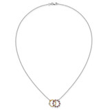 14k Two-tone Ruby and Diamond 18in. Circles Necklace
