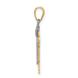 14k Two-Tone Small Boy with Hat on Left Engravable Charm - XK-ECD9ABF4-3765