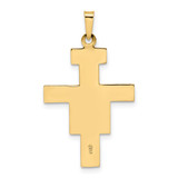 14k Two-tone Solid Crucifix Pendant - XR-F23EF3FD-2460