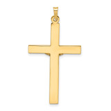14k Two-tone Solid INRI Crucifix Pendant - XR-84FCB25C-1386