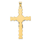 14k Two-tone Solid INRI Crucifix Pendant - XR-EA4DEFEF-6484