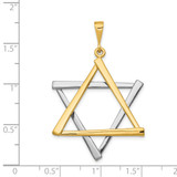14k Two-tone Star Of David Pendant - CG-11FEEDA9-3375