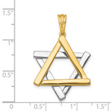 14k Two-tone Star Of David Pendant - CG-9DCC7114-3721
