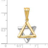 14k Two-tone Star of David Pendant - CG-F6F7B841-2346