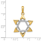 14k Two-tone Star of David Pendant - K1-AF7AB13A-1570