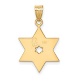 14K Two-Tone Star Of David Pendant - XK-7786B693-8734