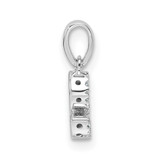 14K  White Gold Diamond Letter S Initial with Bail Pendant