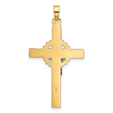 14k Two-Tone Textured Hollow INRI Crucifix Pendent