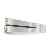 14k Two-tone w/Black Rhodium IBGoodman Men's Satin 1/3 carat Diamond Complete Ring