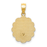 14K Two-tone W/Rhodium Baptism Pendant