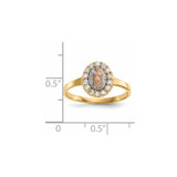 14k Two-tone w/White Rhodium CZ Lady of Guadalupe Ring