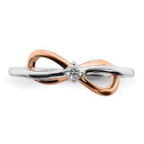14k Two-tone White & Rose Polished Infinity Diamond Ring - RM-4348C224-2029