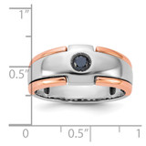 14k Two-tone White/Rose Gold IBGoodman Men's 1/4 carat Black Diamond Complete Ring