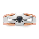 14k Two-tone White/Rose Gold IBGoodman Men's Diamond Ring Mounting - B6-874EEA06-5442