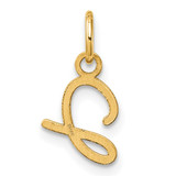 14K Uppercase Letter J Initial Charm