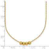 14k w/ 4, 4mm Bead Necklace