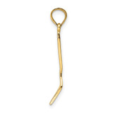 14K W/ Black Enamel 3-D Table Fork Charm