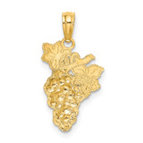 14K W/ Enamel Grapes W/ Stem and Leaf Charm