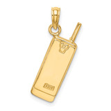 14K w/ Rhodium 3-D Cell Phone Charm