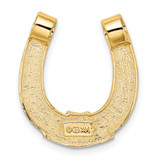 14k w/ Rhodium Horseshoe Chain Slide Charm - K9-8AB8E5BA-1101