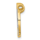 14k w/ Rhodium Horseshoe Chain Slide Charm - K9-D0409501-1597