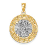 14K w/ Rhodium St. Christopher Medal - C4-B5CC981B-2484