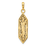 14K w/ White Rhodium Mezuzah W/Shin Charm - CG-FC9BF4A6-5504