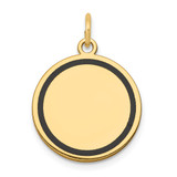 14k w/Enamel .027 Gauge Circular Engravable Disc Charm - XM-11568E19-8091