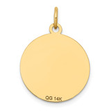 14k w/Enamel .027 Gauge Circular Engravable Disc Charm - XM-11568E19-8091