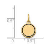 14k w/Enamel .027 Gauge Circular Engravable Disc Charm - XM-5AD91710-4067